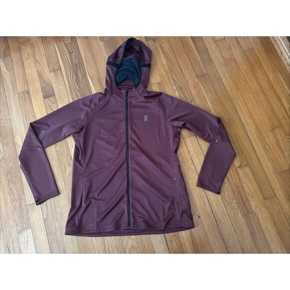 On Running Jackets & Blazers - On Clouds Running Women’s Mulberry Climate Zip Hoodie Athleisure Outdoors Size L